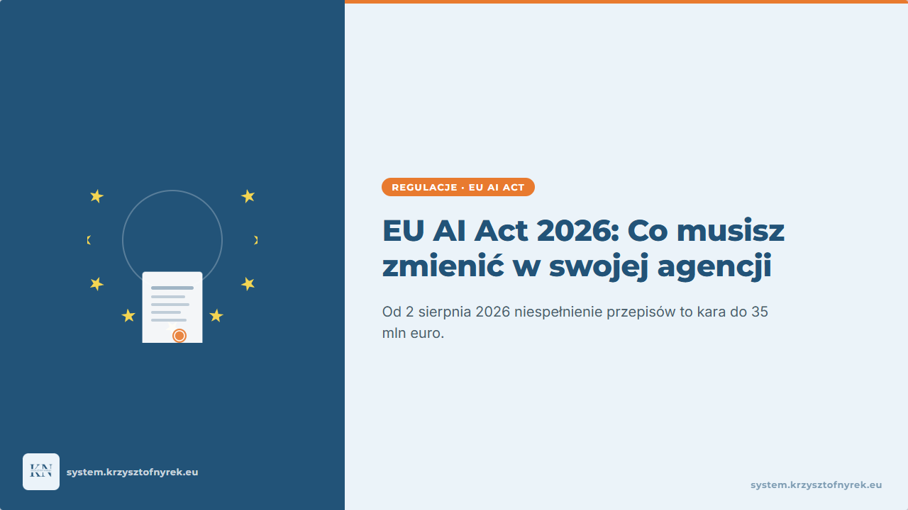 Miniatura artykułu: EU AI Act 2026 dla agencji marketingowej w Polsce