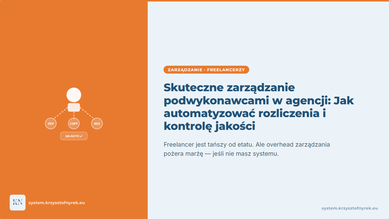 Miniatura artykułu: Zarządzanie podwykonawcami w agencji